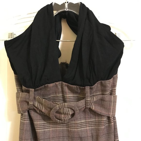 Retro Plaid Pencil Wiggle Dress - Picture 3 of 7